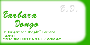 barbara dongo business card